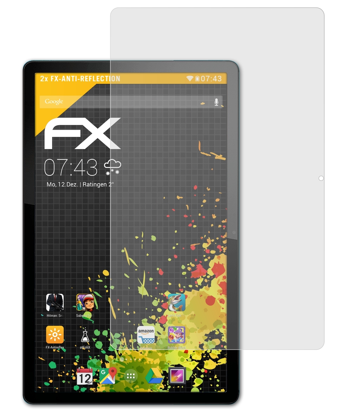 Displayschutz(für Motorola 2x G70) Tab FX-Antireflex ATFOLIX Moto