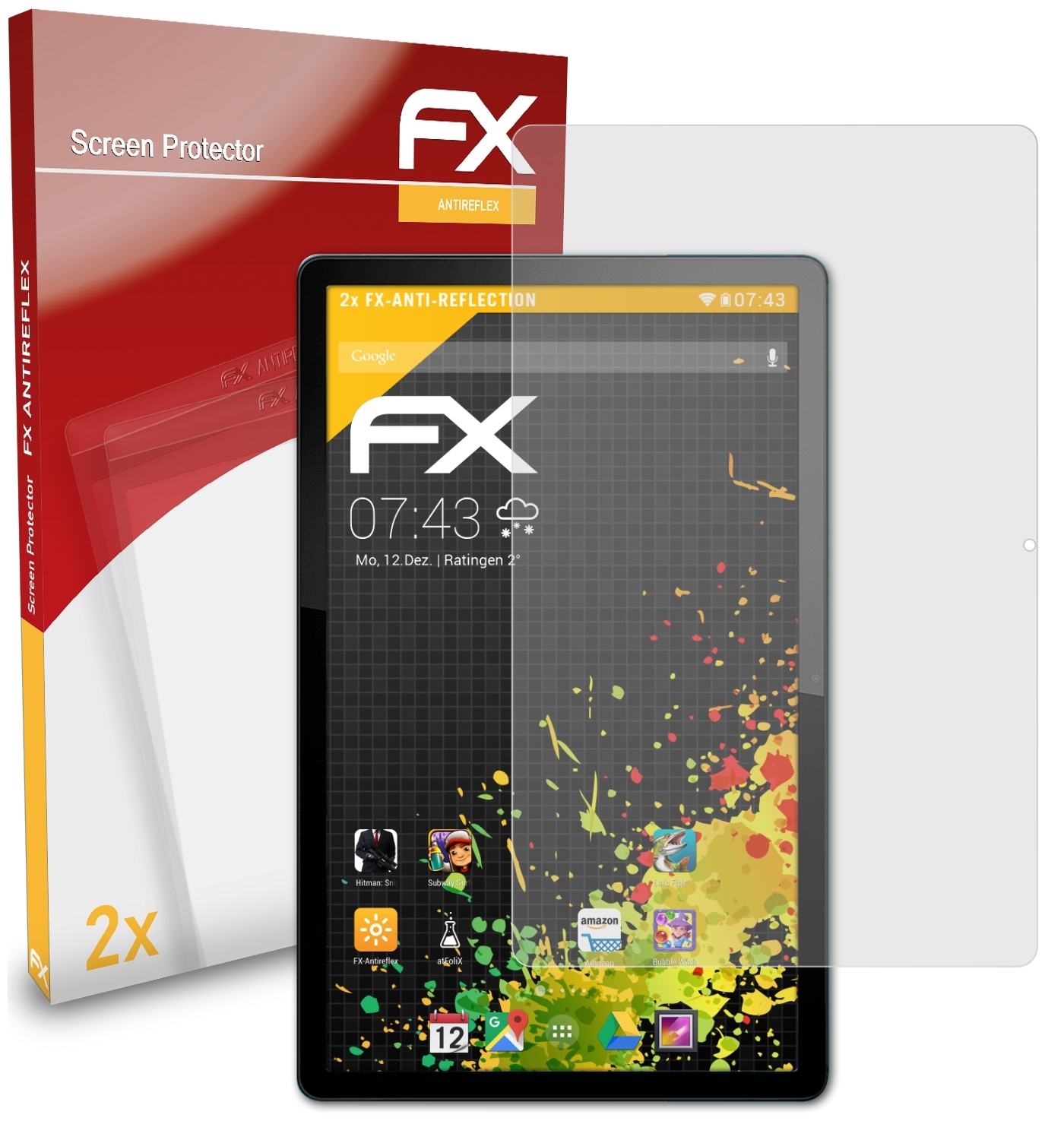 ATFOLIX 2x FX-Antireflex Displayschutz(für Motorola G70) Moto Tab