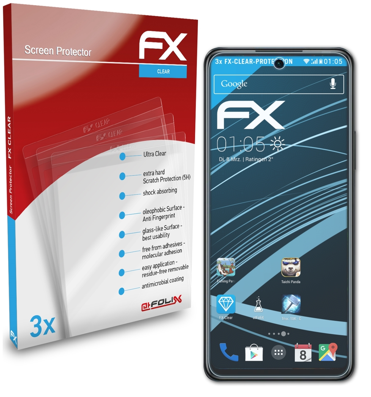 Infinix ATFOLIX 3x FX-Clear 5G) Displayschutz(für Zero