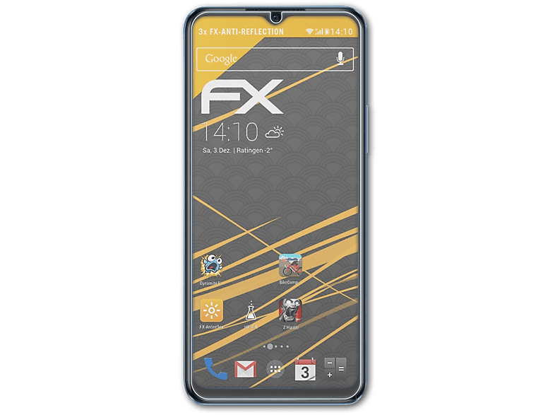 ATFOLIX 3x FX-Antireflex Displayschutz(für Vivo Y75 5G)