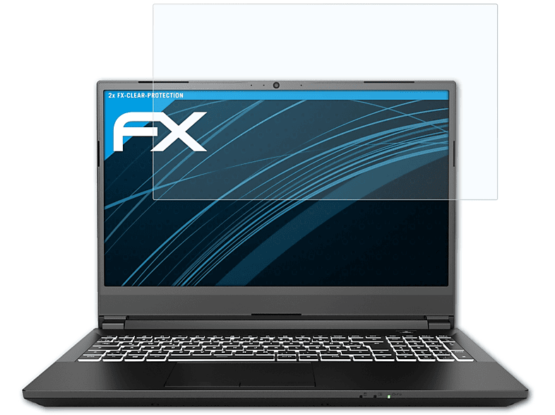 ATFOLIX 2x FX-Clear Displayschutz(für XMG Apex 15)