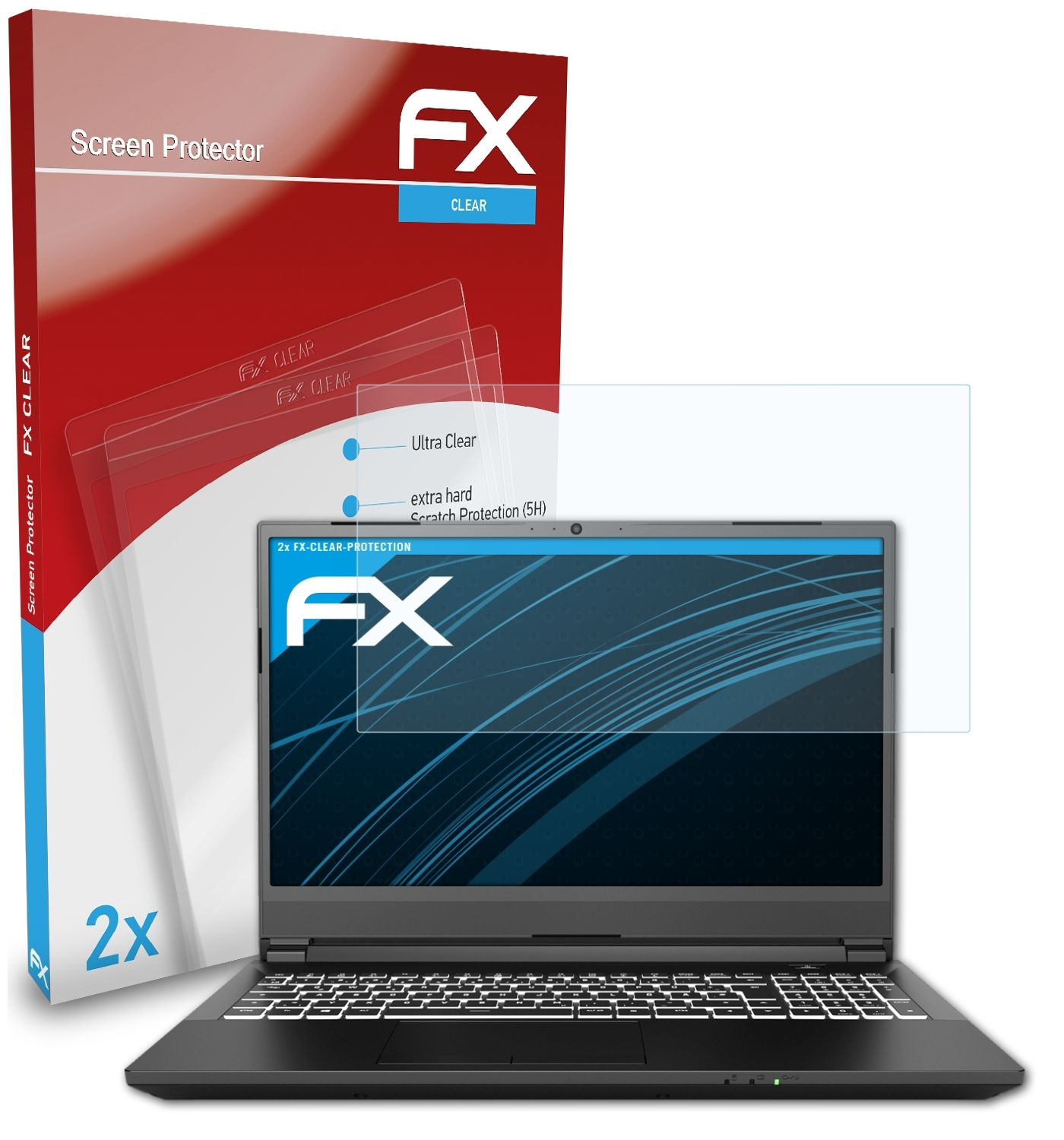 XMG FX-Clear Displayschutz(für 15) ATFOLIX Apex 2x