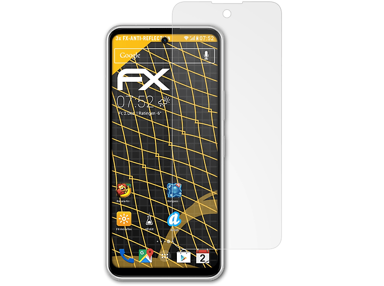 ATFOLIX 3x FX-Antireflex Displayschutz(für ZTE Libero 5G II)