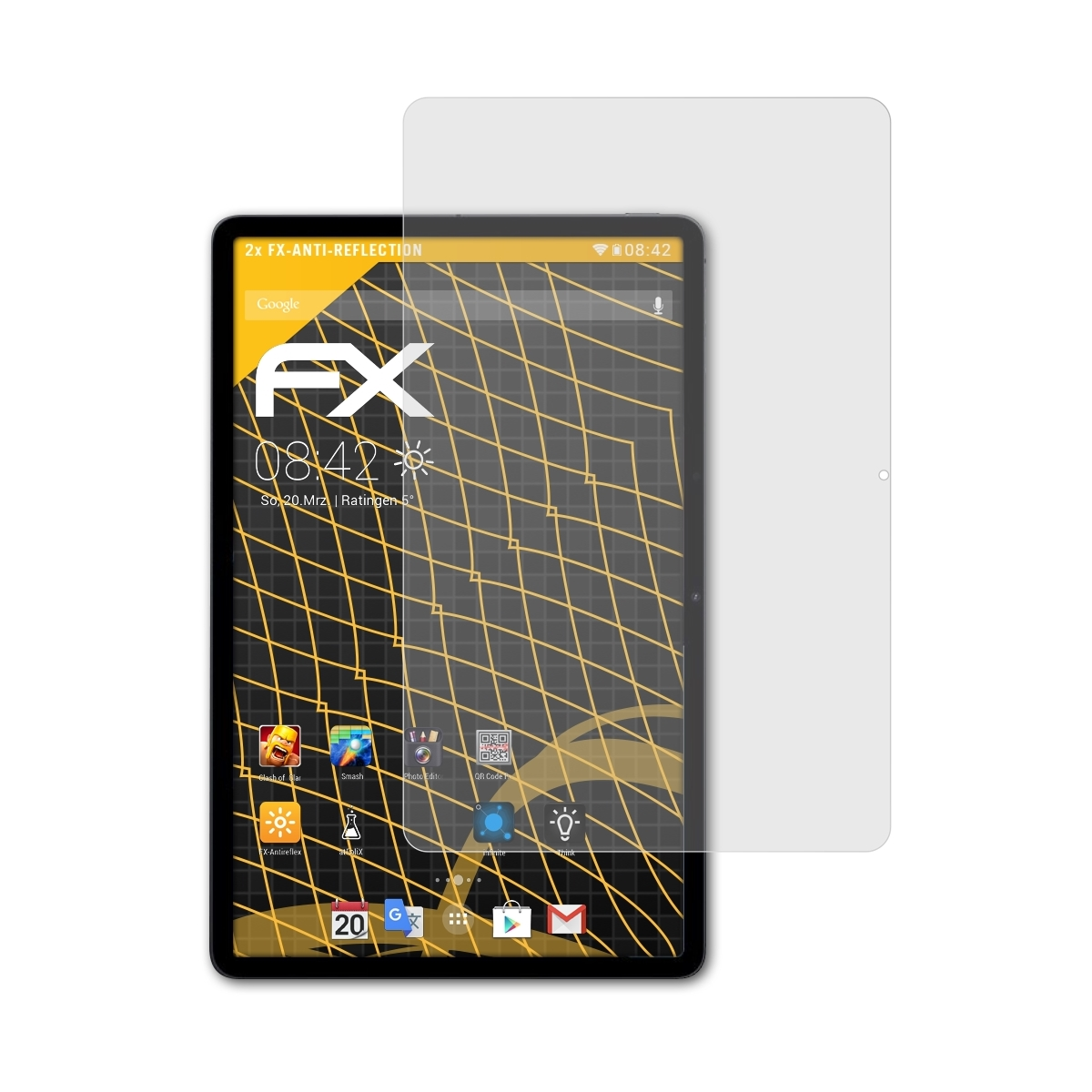 2x Displayschutz(für Oppo ATFOLIX FX-Antireflex Pad)