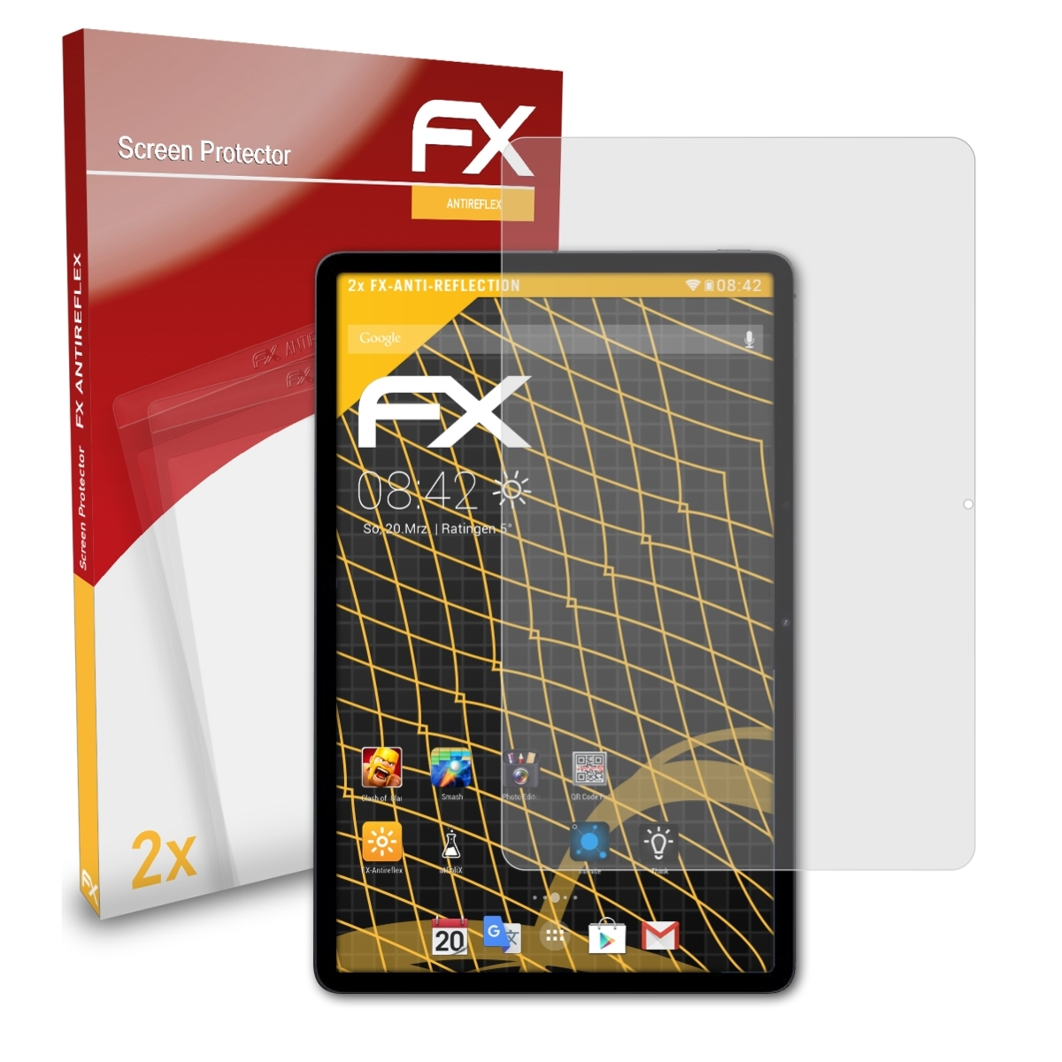 2x Pad) ATFOLIX Displayschutz(für FX-Antireflex Oppo