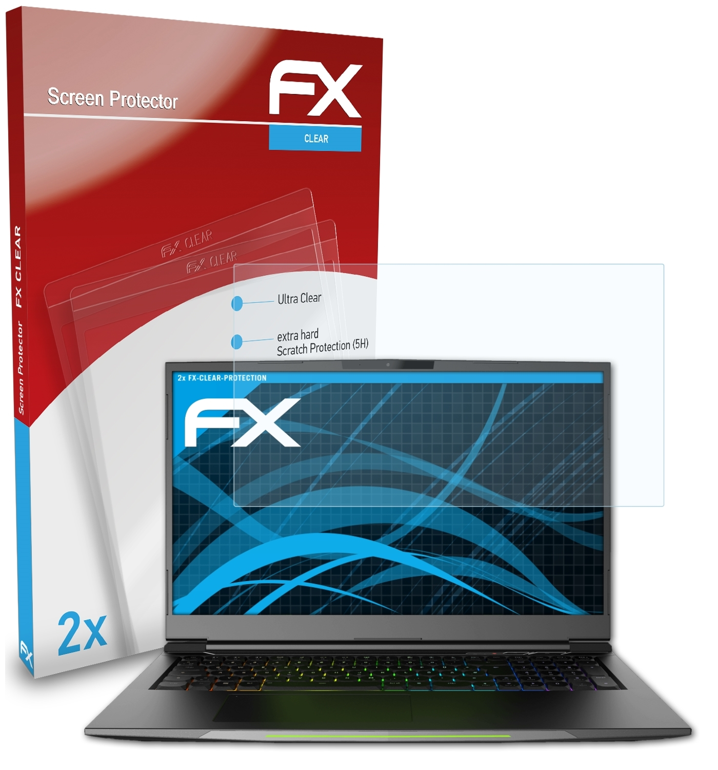 ATFOLIX FX-Clear XMG Neo 2x Displayschutz(für 17)