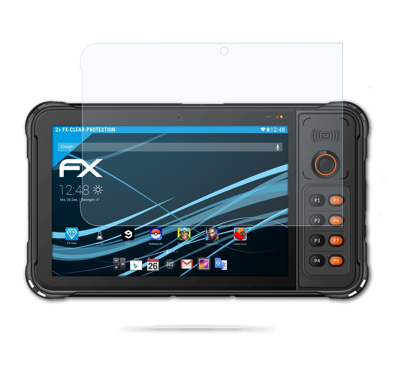 ATFOLIX 2x FX-Clear Displayschutz(für Urovo P8100)