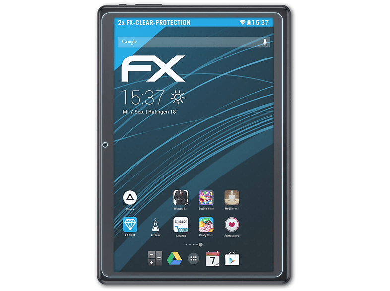 ATFOLIX 2x FX-Clear Displayschutz(für Dragon Touch Max10 Plus)