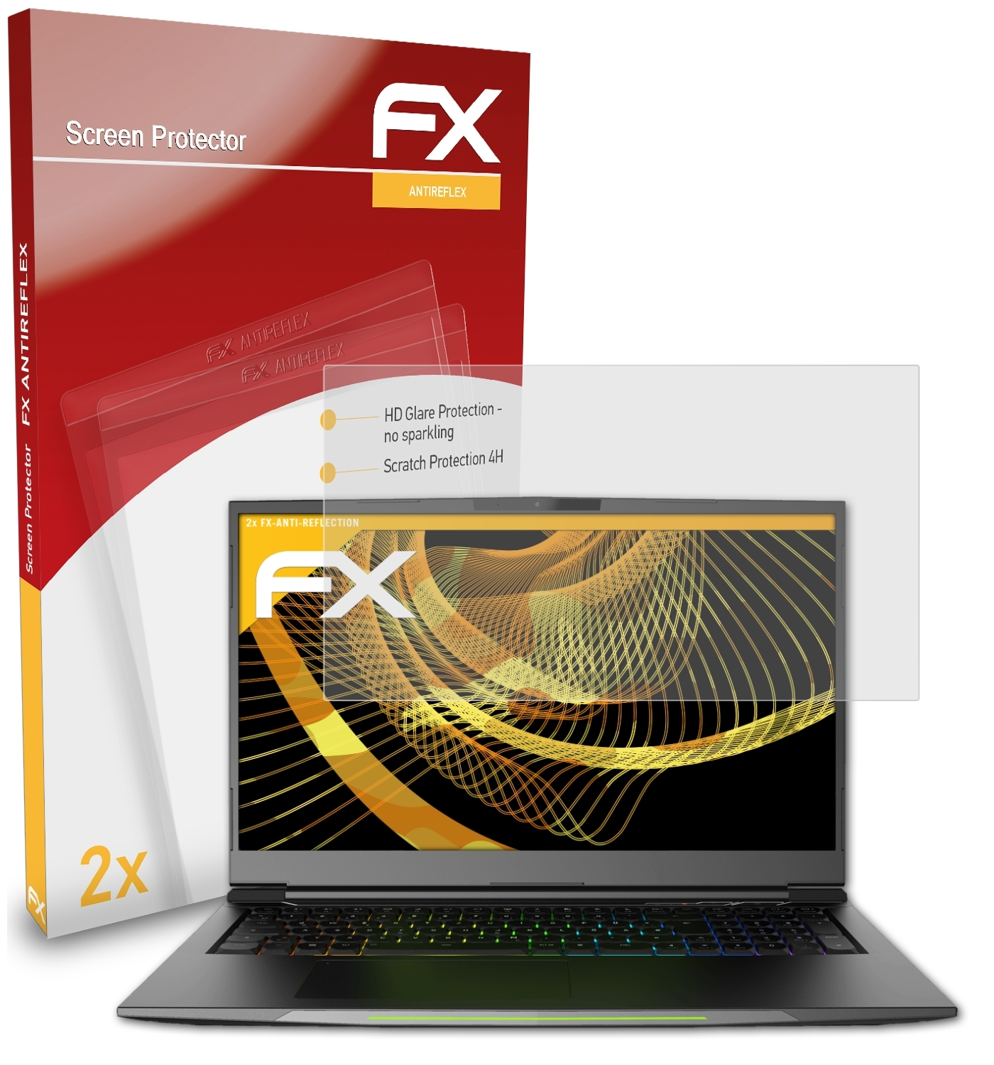 ATFOLIX 2x FX-Antireflex Displayschutz(für 17) XMG Neo