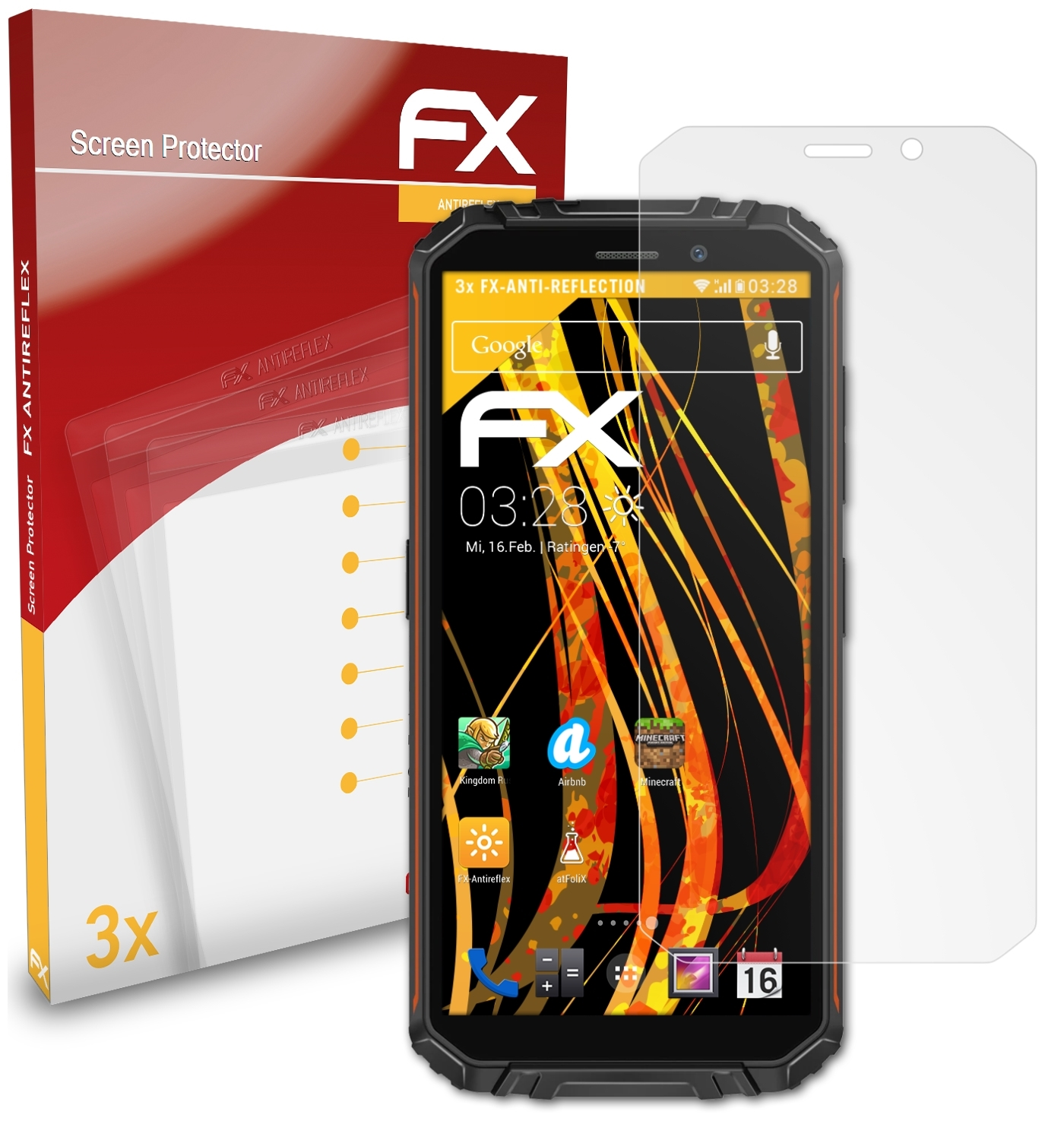 ATFOLIX 3x FX-Antireflex Displayschutz(für WP18) Oukitel