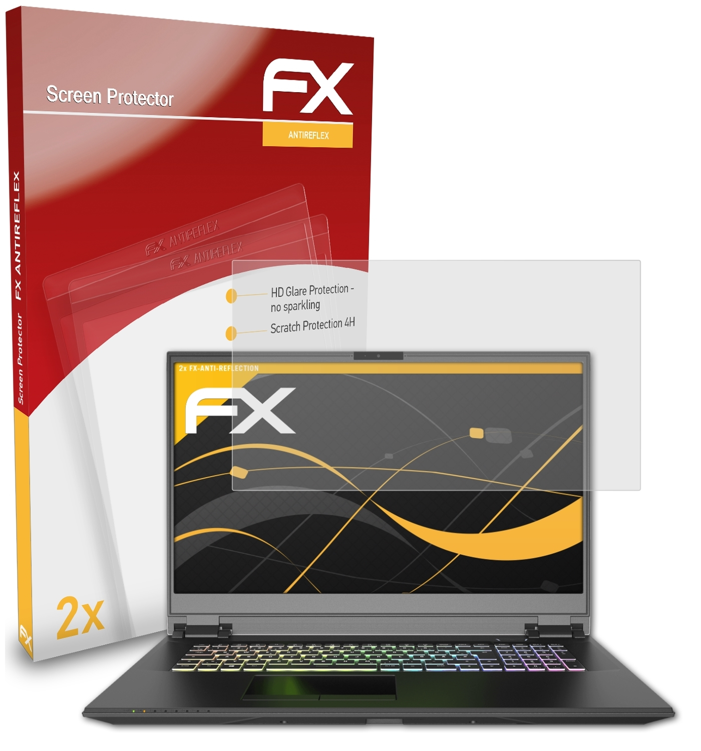ATFOLIX 2x FX-Antireflex Displayschutz(für XMG 17 (E20)) Pro