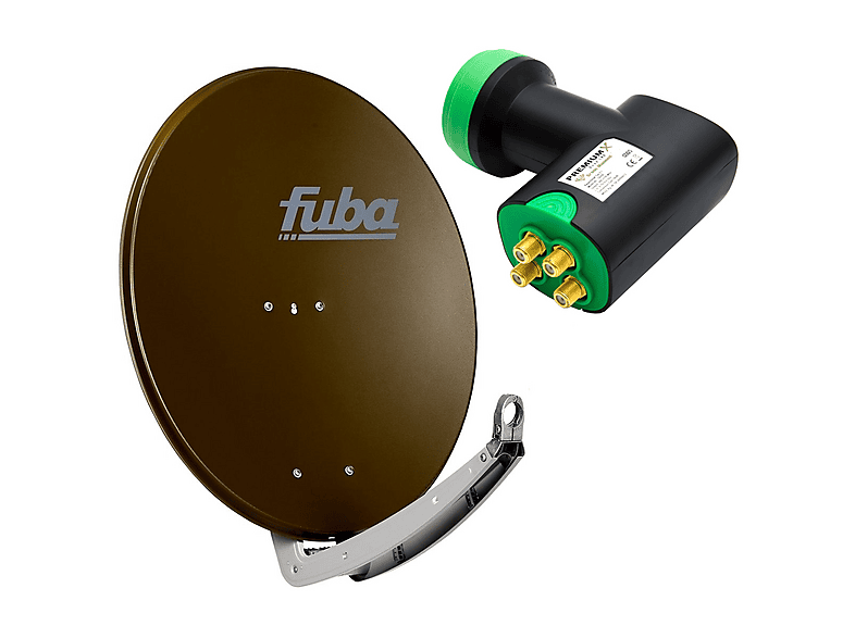 FUBA Alu Braun DAA 780 B + Green Diamond Quad LNB GDQS HD 4K UHD Sat ...