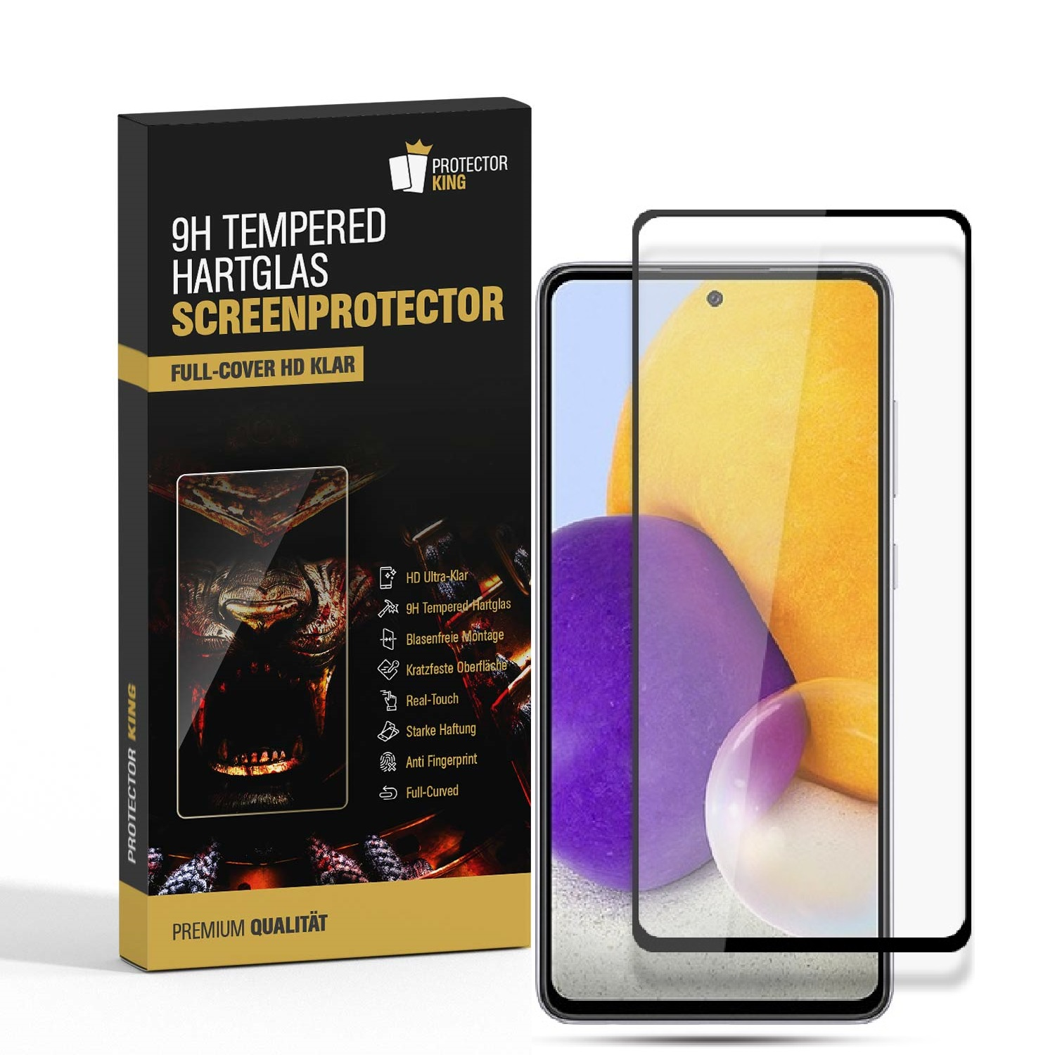 PROTECTORKING 2x FULL COVER A53 Displayschutzfolie(für Samsung 9H 5G) Galaxy KLAR Hartglas HD