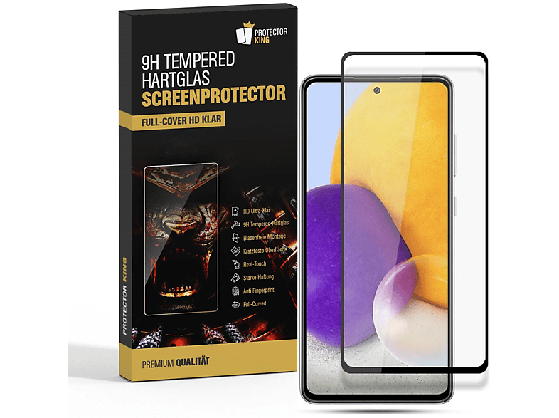 PROTECTORKING 2x FULL COVER A53 Displayschutzfolie(für Samsung 9H 5G) Galaxy KLAR Hartglas HD