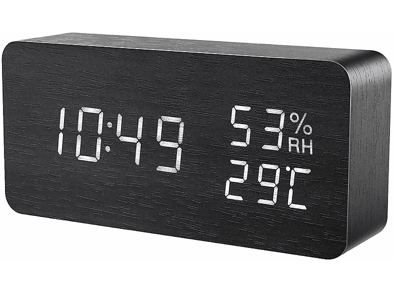 Mordern-reloj despertador LED con Radio FM para mesita de noche