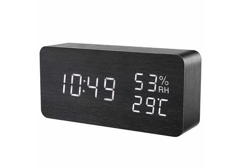 Reloj despertador - Reloj despertador digital LED - negro INF, Negro