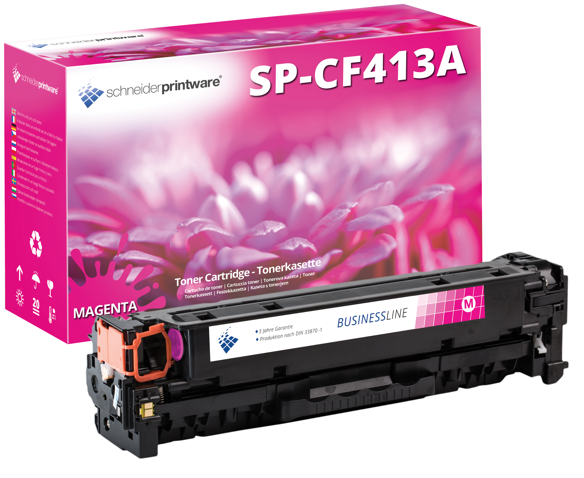 Magenta CF413A Toner (CF413A) SCHNEIDERPRINTWARE 413A Cartridge /