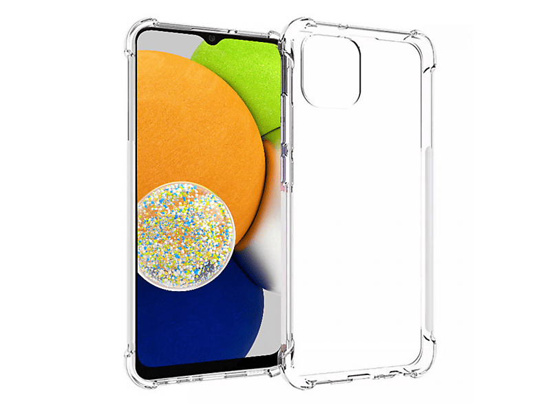CASEONLINE Shockproof, Backcover, Samsung, Galaxy A03, Transparent