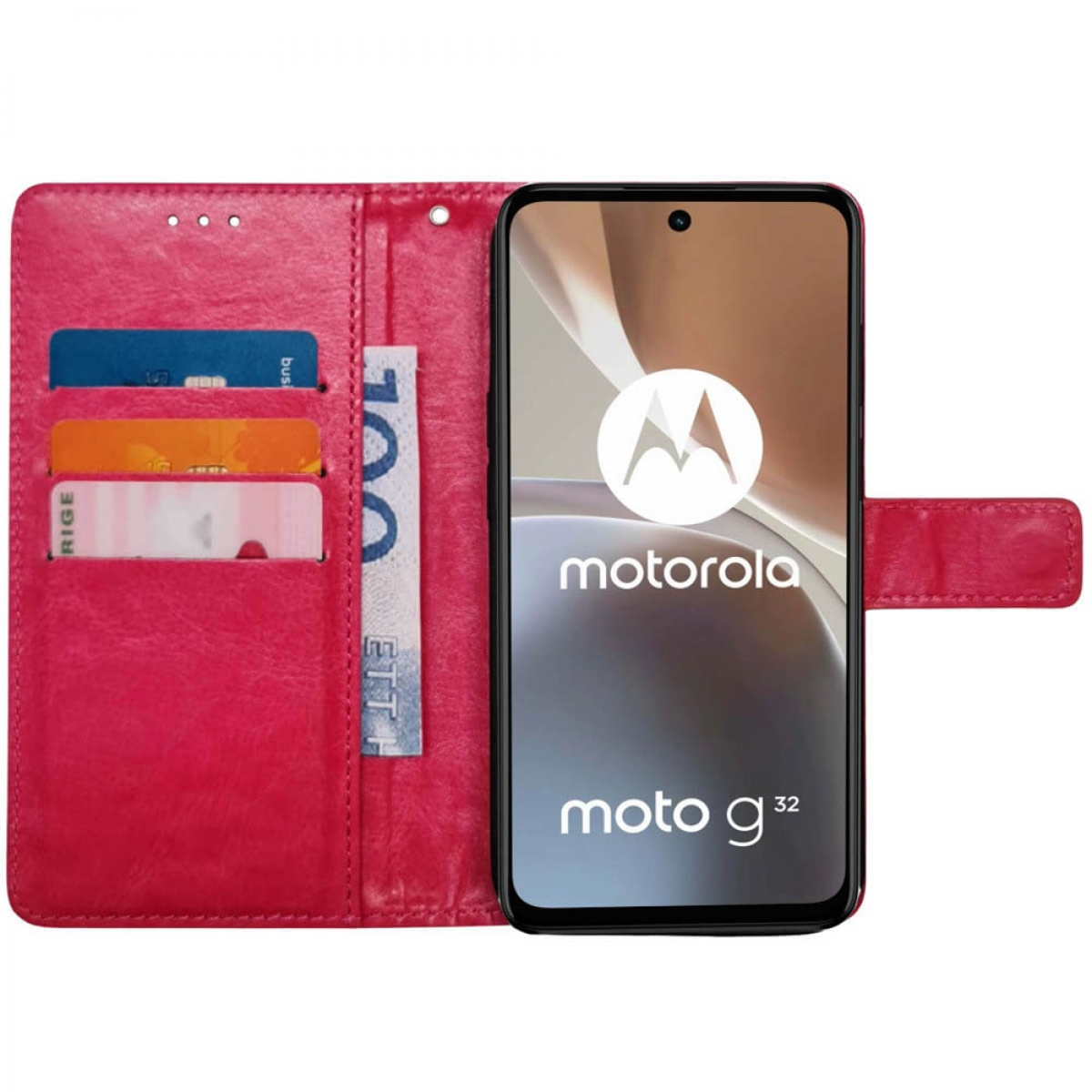 CASEONLINE Klappbare, Moto Rosa G32, Bookcover, Motorola