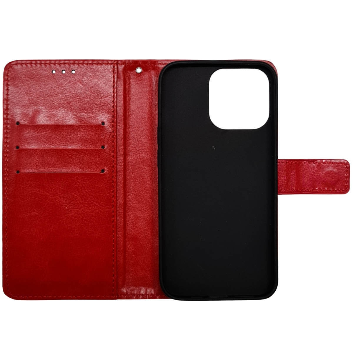 CASEONLINE Klappbare, Bookcover, Apple, iPhone Rot 14 Plus