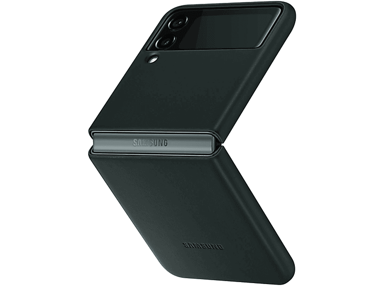 Backcover, Galaxy Echtleder Flip Grün 3, Series, Z SAMSUNG Samsung,