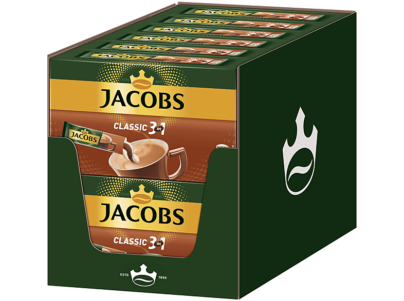 JACOBS 3in1 Classic 12x10 Sticks löslicher Kaffee Instantkaffee (In heißem Wasser auflösen) | Kaffee gemahlen