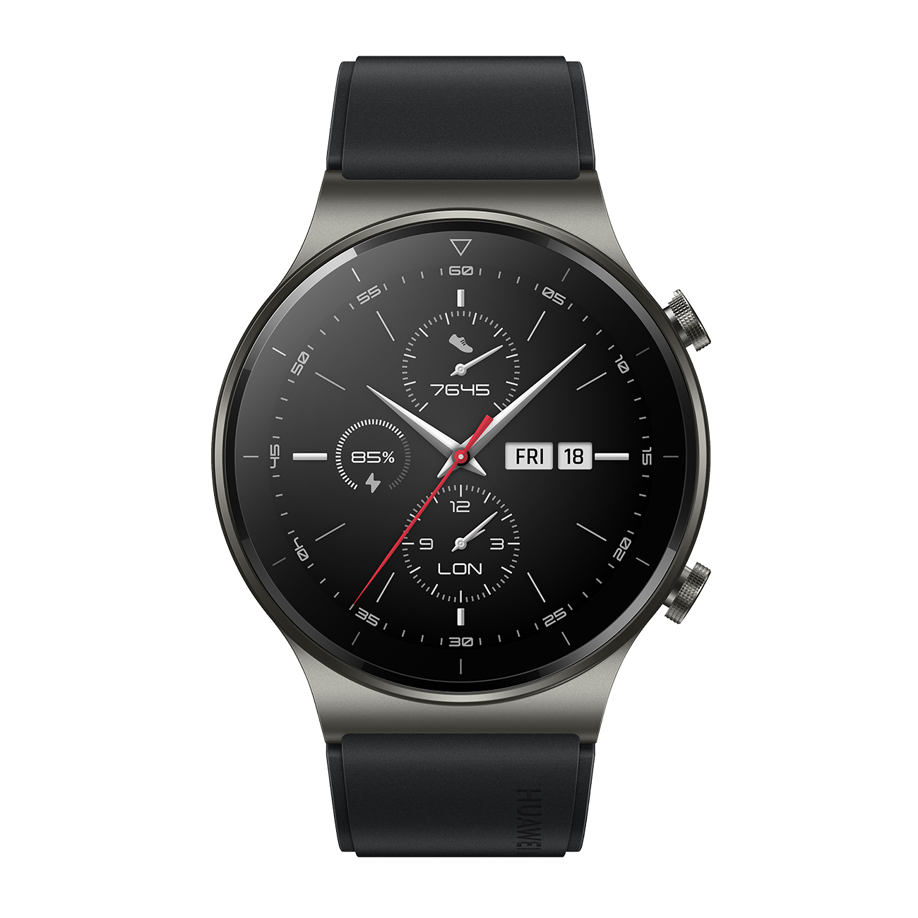 HUAWEI Watch GT schwarz 140-210 2 mm, Silikonarmband, Pro Smartwatch