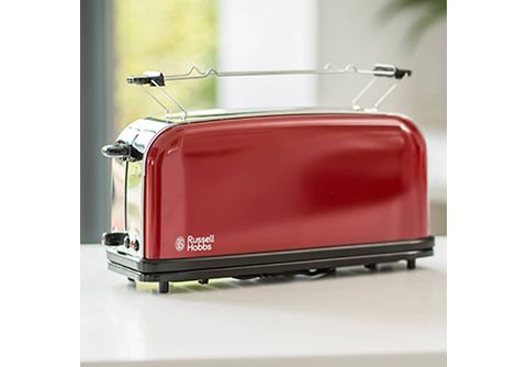MediaMarkt | Schlitze: 435468 (1000 1) Watt, Rot RUSSELL HOBBS Toaster