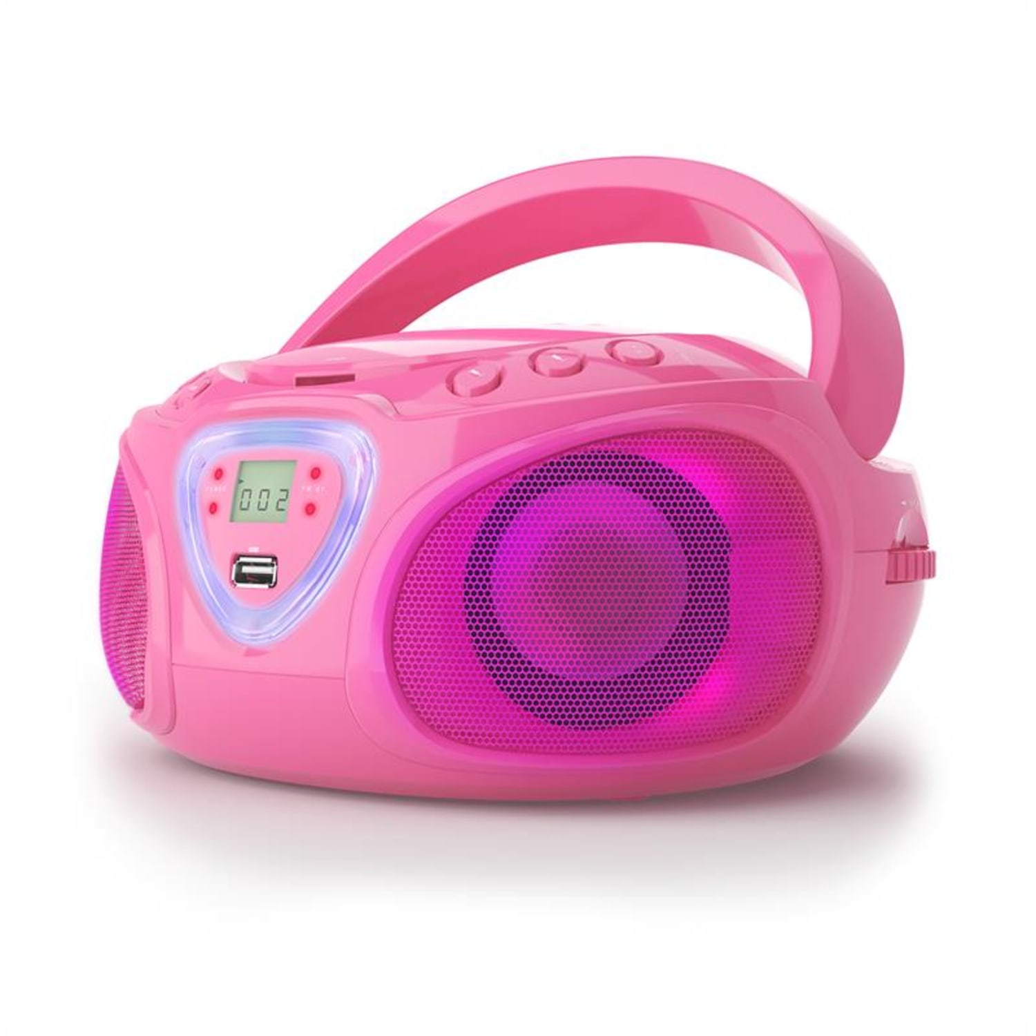 AUNA Roadie Tragbarer CD-Player Pink