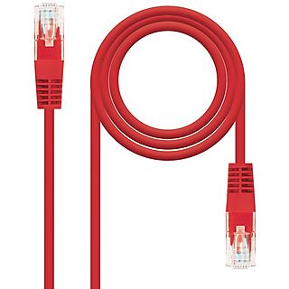Cable de red - NANOCABLE 10.20.0101-R, Cat-5e, , Rojo