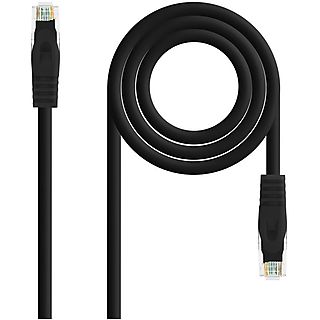 Cable de red - NANOCABLE 10.20.1803-BK, Cat-6A, , Negro