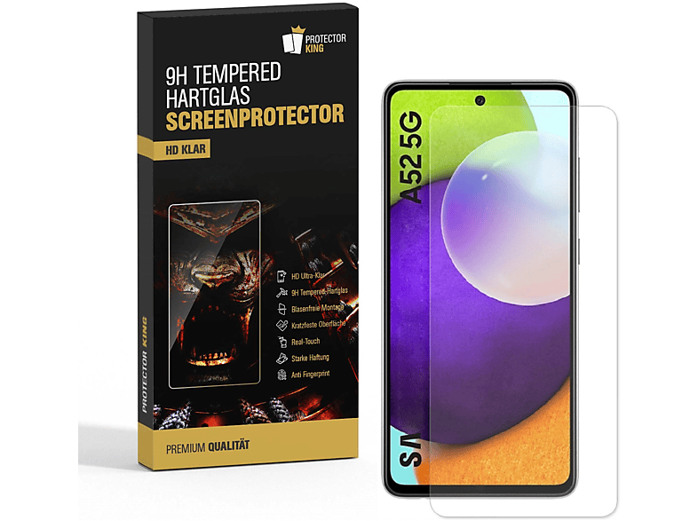 9H A52) Galaxy KLAR HD Samsung PROTECTORKING Hartglas 2x Displayschutzfolie(für