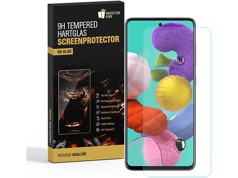 9H Samsung 4x Displayschutzfolie(für KLAR HD PROTECTORKING Hartglas A51) Galaxy