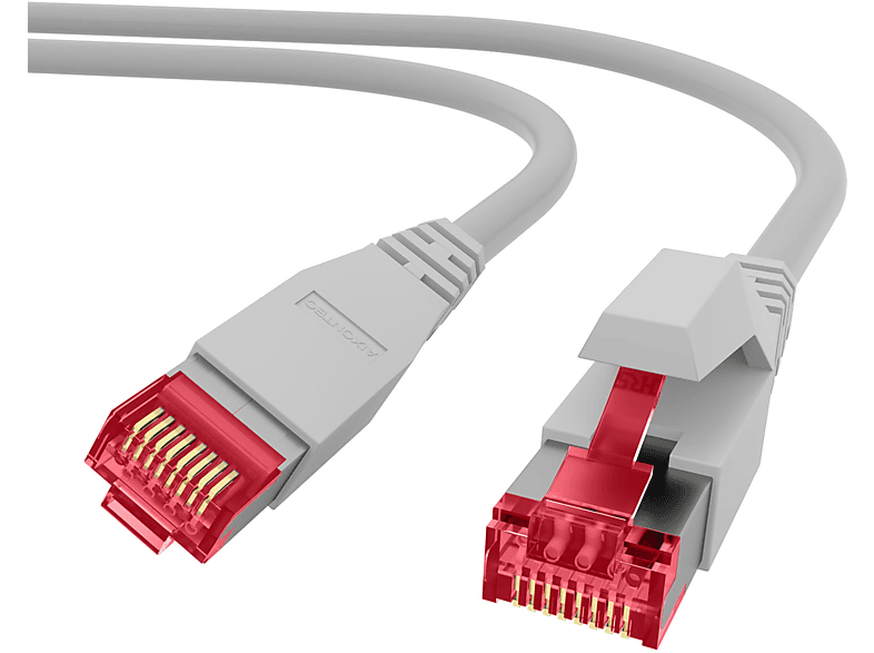 Gigabit, 0,3 m Lankabel Netzwerkkabel, Patchkabel Ethernetkabel 10 Cat.6 RJ45 0,3m AIXONTEC