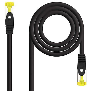 Cable de red - NANOCABLE 10.20.1900-L25-BK, Cat-6A, , Negro