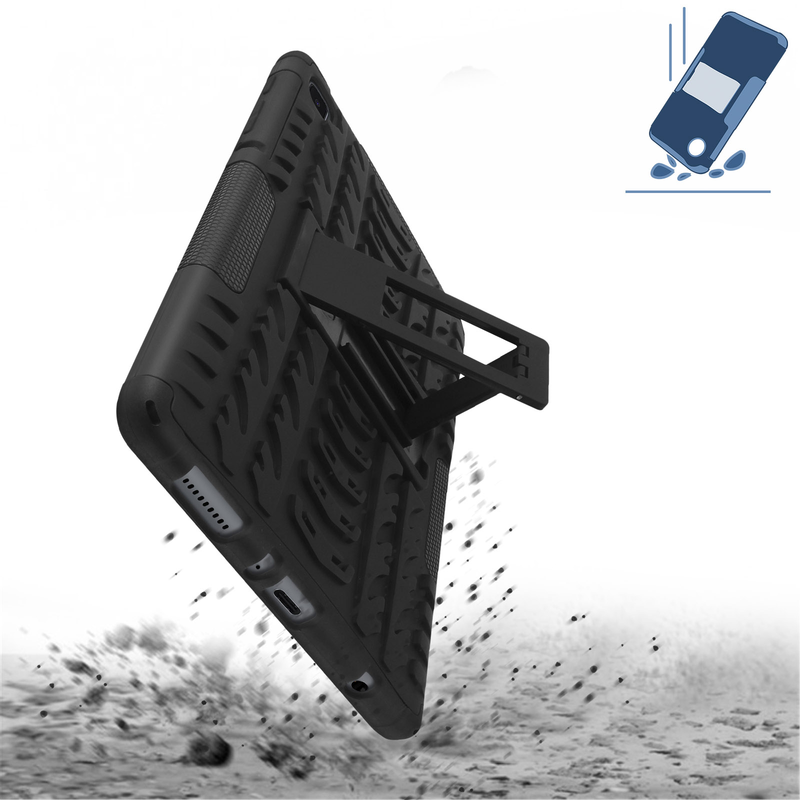 AVIZAR Quadro Series Schwarz und Polycarbonat Silikongel, Samsung für Backcover Schutzhüllen