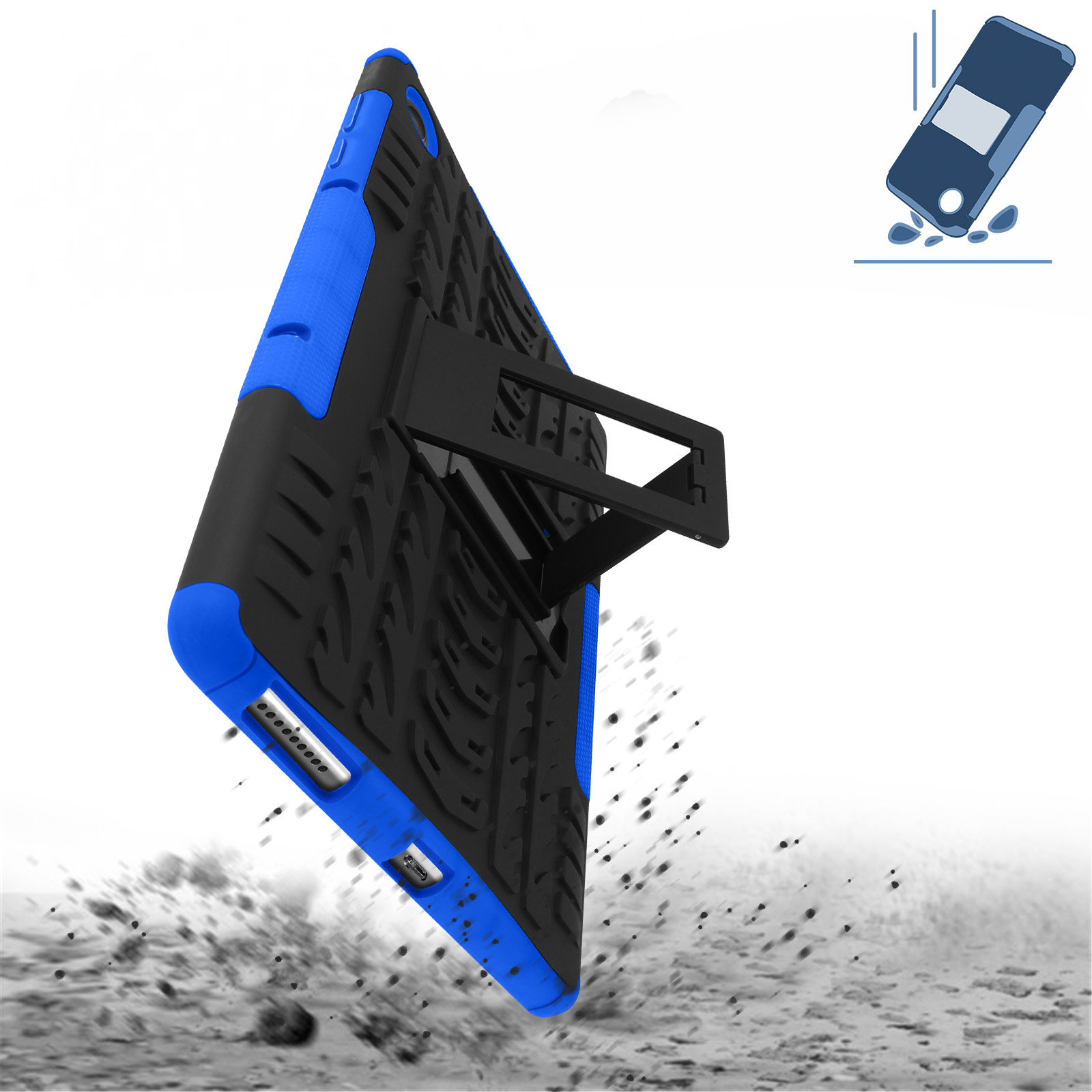 Polycarbonat für Lenovo Backcover und Quadro Schutzhüllen AVIZAR Silikongel, Series Blau