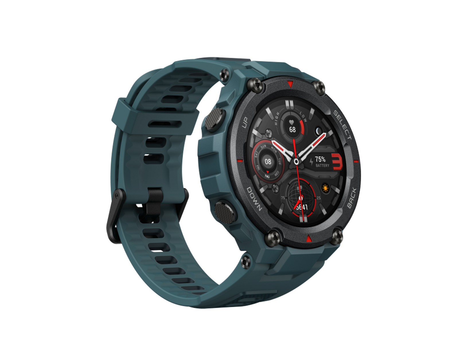 STEEL BLUE mm, mm Blau 75 W2013OV2N 100 + Polycarbonat AMAZFIT PRO Silikon, T-REX Smartwatch