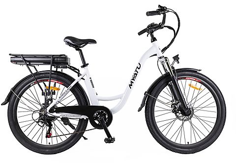 MYATU 5685 Elektrofahrrad Cityrad Damenrad (Laufradgröße: 26 Zoll,  Erwachsene-Rad, 450, Weiß) | MediaMarkt