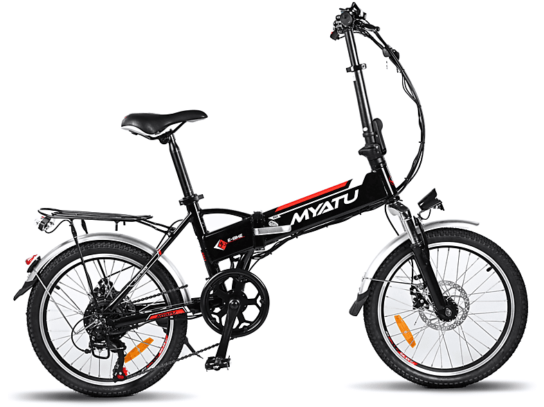 MYATU E-bike Elektrofahrrad E-Faltrad Kompakt-/Faltrad Schwarz) 375, | Zoll, 20 (Laufradgröße: Erwachsene-Rad, SATURN