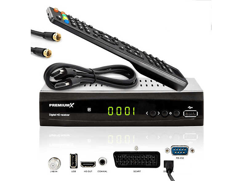 PREMIUMX HD 521 FTA Digital SAT Receiver DVBS2 HDMI SCART