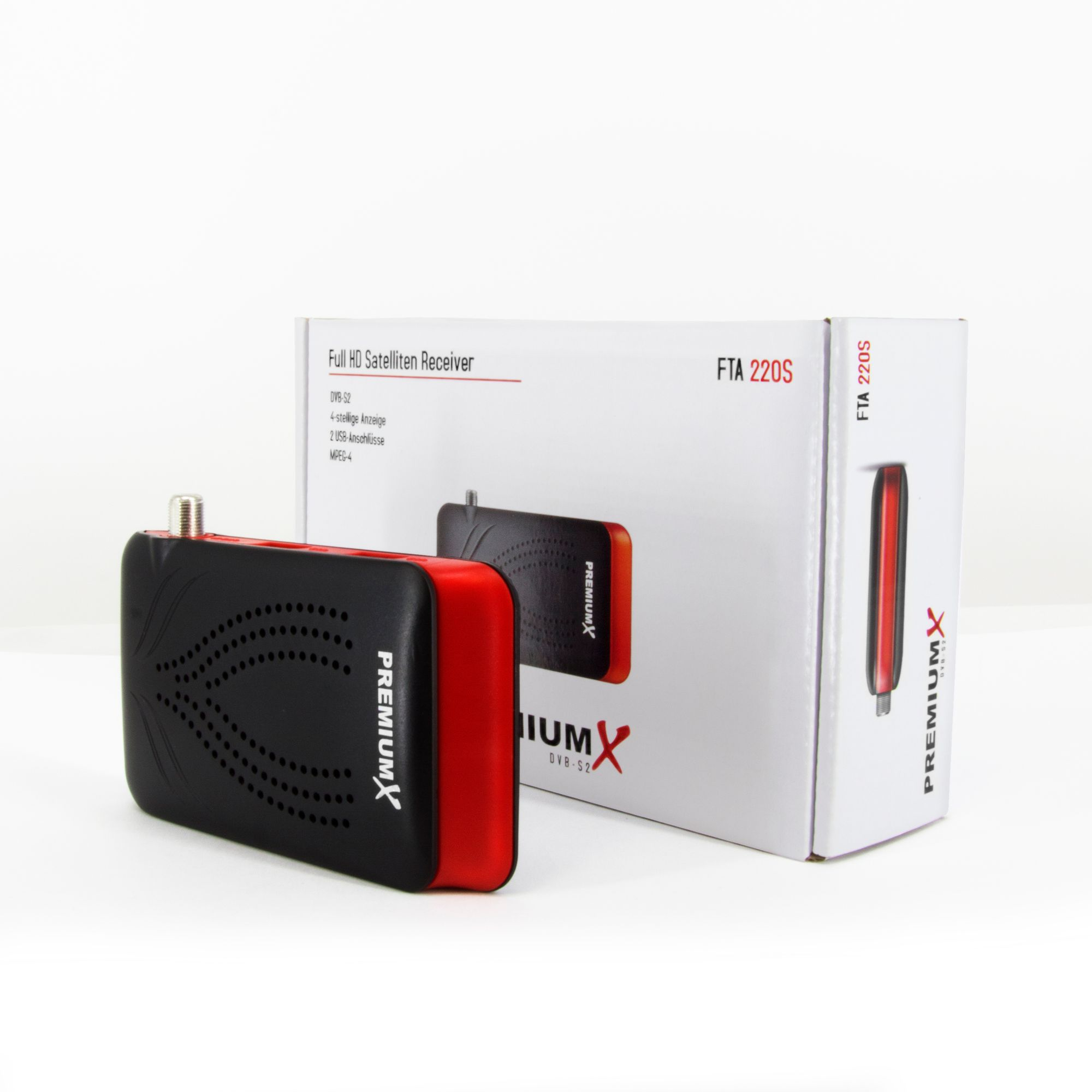 PREMIUMX Sat Mini HD Receiver (Schwarz) FTA-123116 220