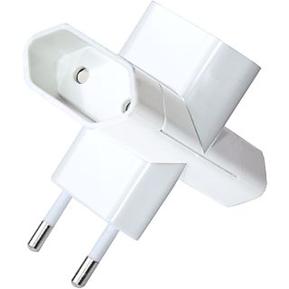 Adaptador de enchufe bipolar  - Standar bipolar D4mm SILVER ELECTRONICS, Blanco