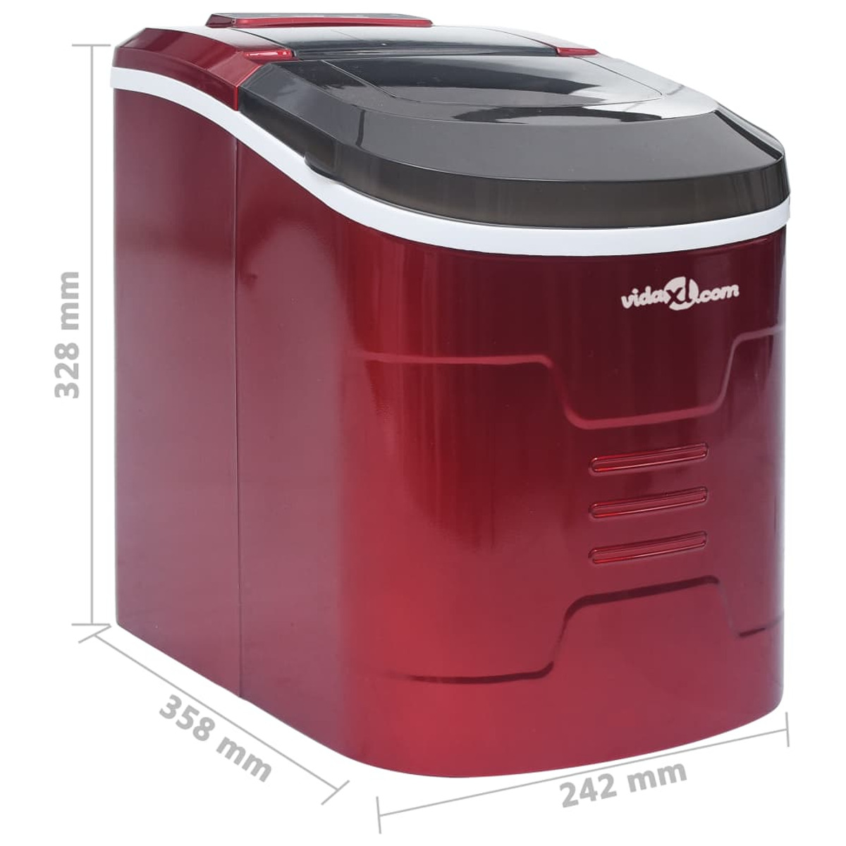VIDAXL Eiswürfelmaschine (112 51100 Rot) Watt,