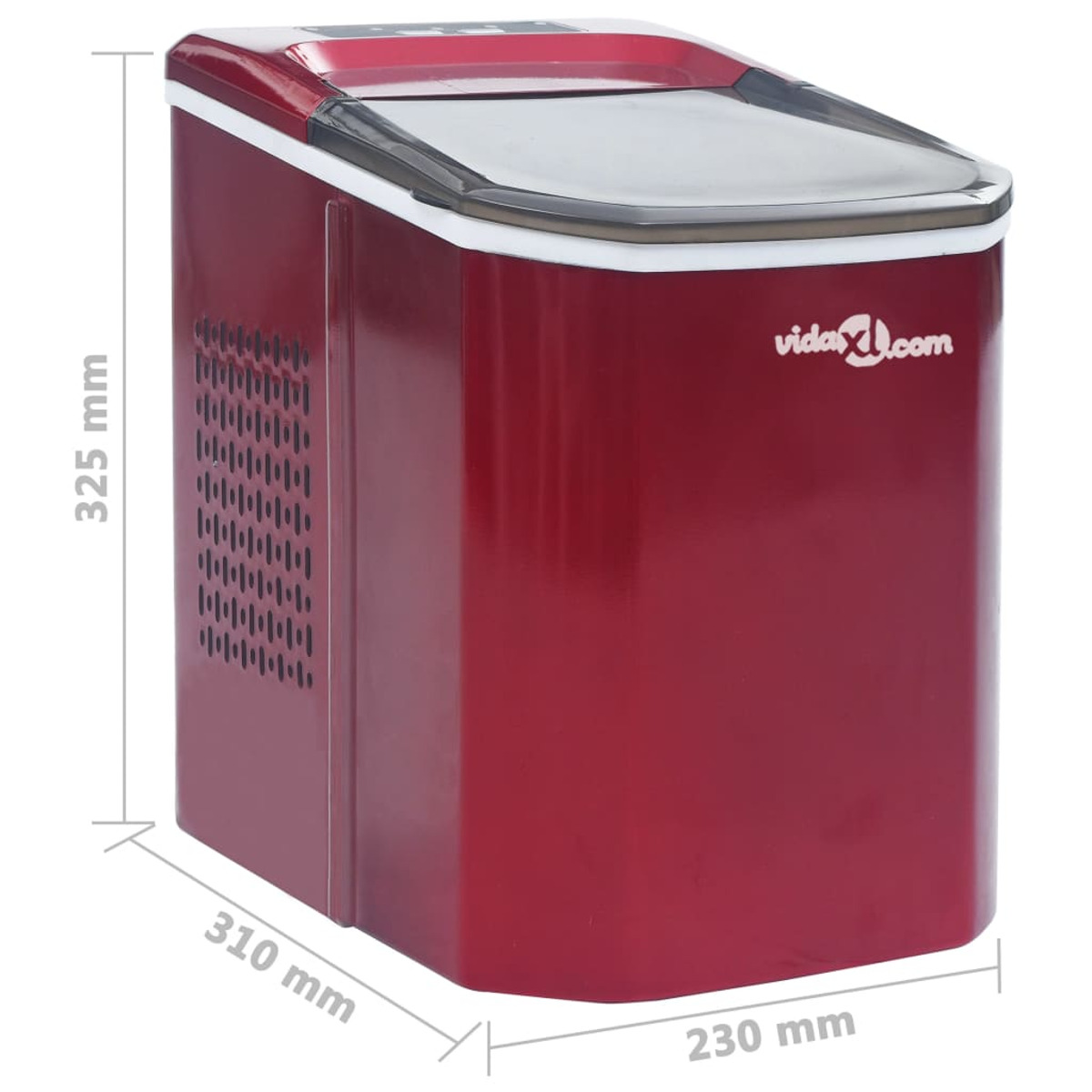 VIDAXL 51099 Watt, Rot) Eiswürfelmaschine (112