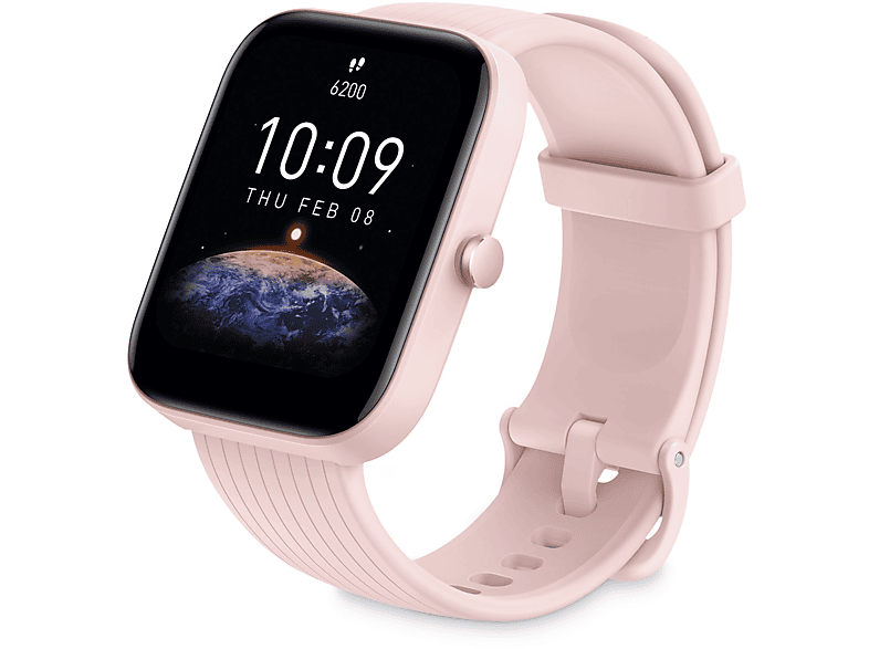 Silikon, mm, Bip Kunststoff AMAZFIT Pro rosa Smartwatch 140-215 3