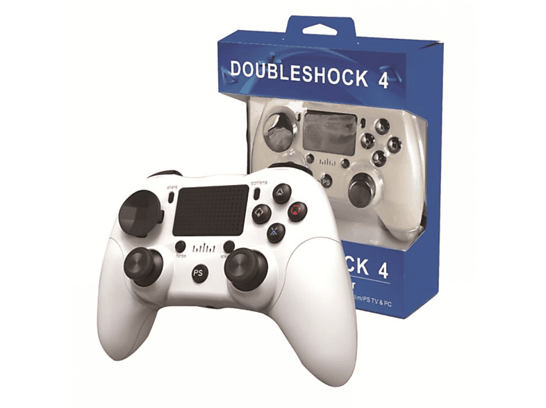 INF Kabelloser 6-Achs-Controller für - PS4 Weiß, Controller, Weiß