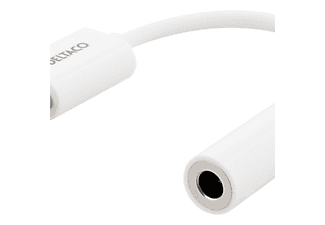 DELTACO DELTACO USB-C auf 3,5 mm Adapter, stereo, passiv, 9 cm, weiß, Adapter