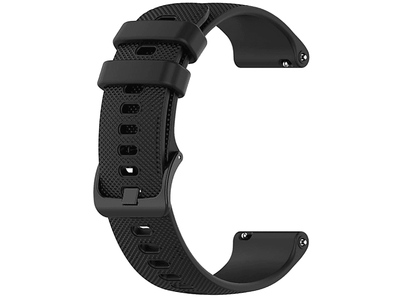 INF Universelles Uhrenarmband 16 mm Silikon, Ersatzarmband, universal, universal, schwarz