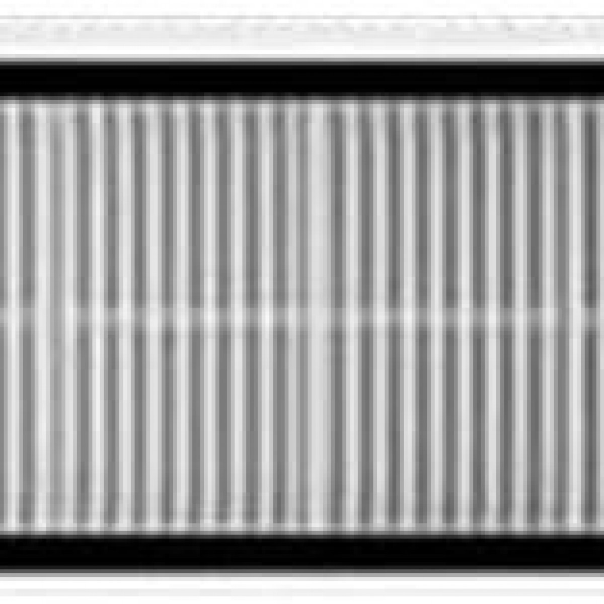 Zbliżenie filtra powietrza z pionowymi listwami.